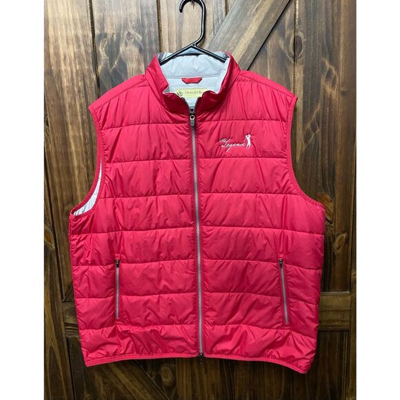 Donald Ross Sportswear Men’s Pink The Legends Puffer Golf Vest Sz Large - Picture 1 of 8